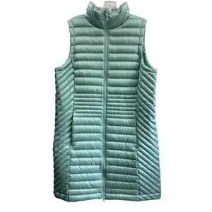 Duluth Trading Down Right Pertex Quantum Quilted Tunic Vest Teal Puffer M